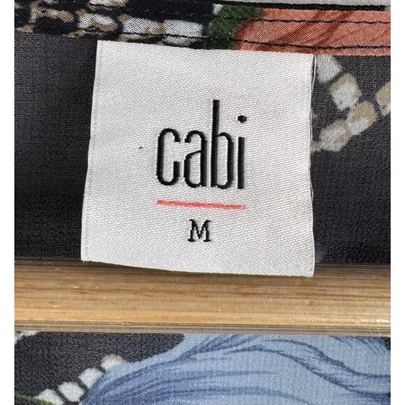 Cabi Snake Charmer sheer blouse multi floral whimsy goth sz M - Picture 2 of 7